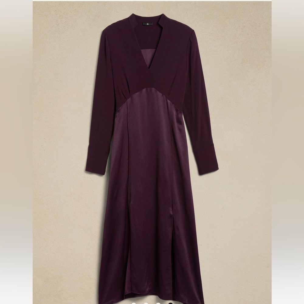 New! BANANA REPUBLIC Susana Midi Dress, in Stone Wash, size 14 🎁 - Picture 2 of 7